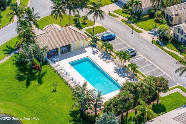 birds eye view of property