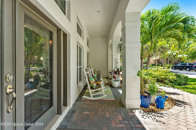 view of patio / terrace featuring covered porch