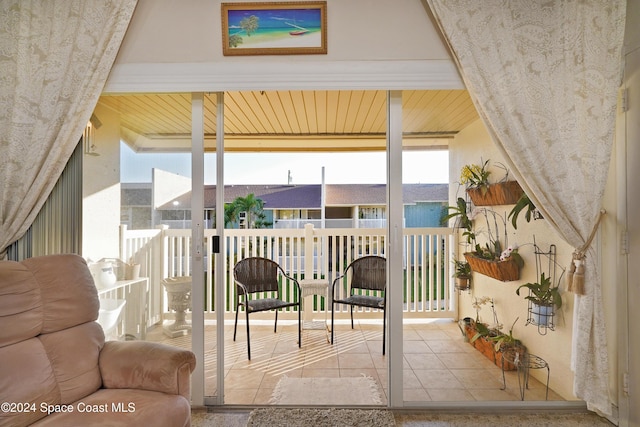 view of sunroom