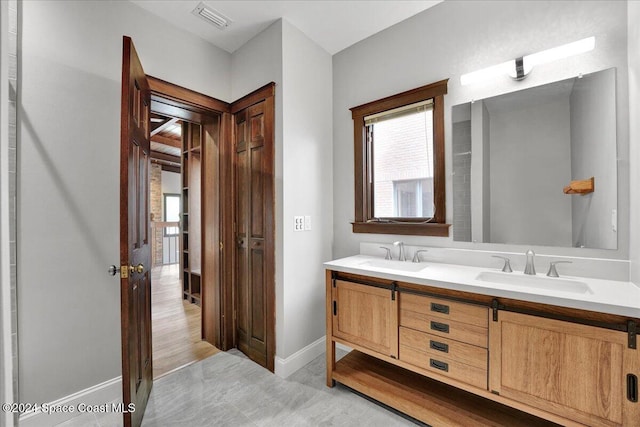 bathroom with vanity