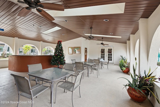 view of patio / terrace featuring french doors