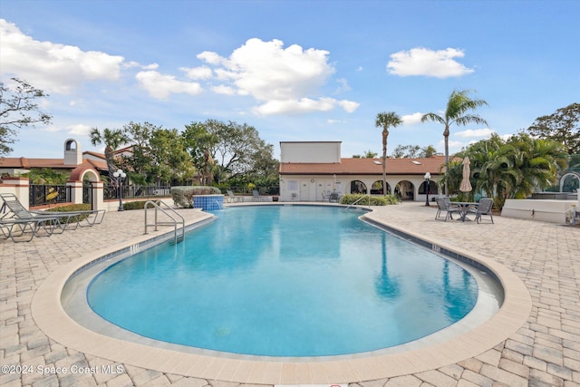 view of pool with a patio