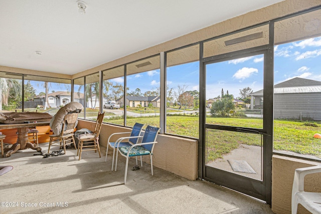 view of sunroom