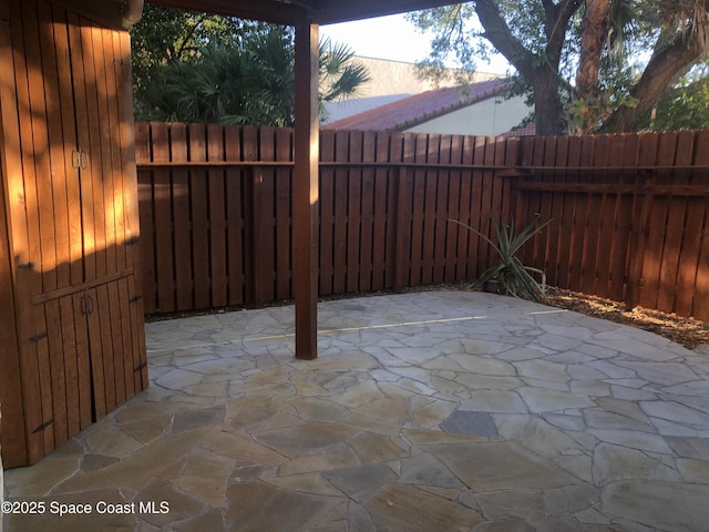 view of patio / terrace with a fenced backyard