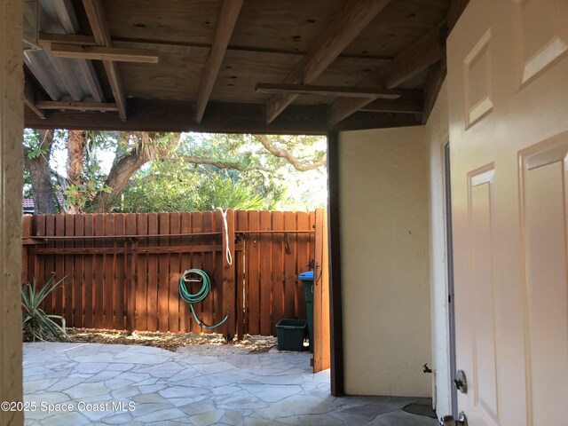 view of patio / terrace with fence