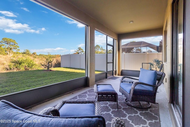 view of sunroom / solarium