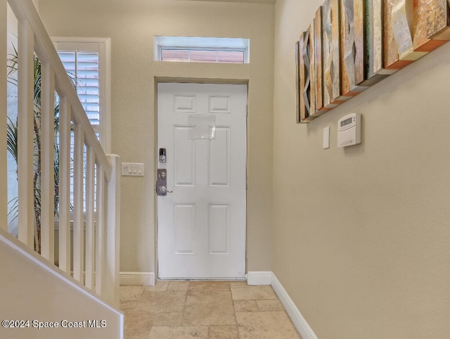 view of foyer entrance