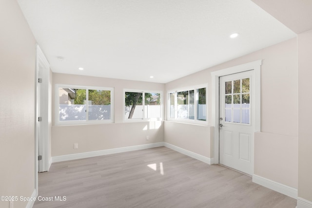 interior space featuring light wood-type flooring