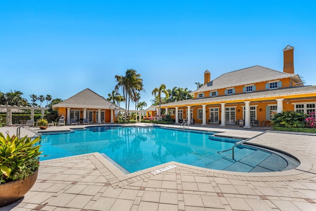 view of pool with a patio area