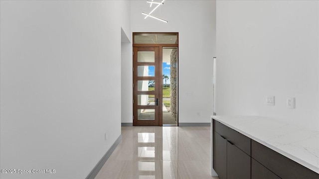 entryway with french doors