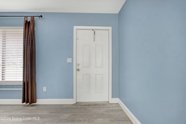 interior space with light wood-type flooring