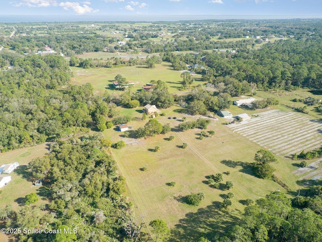 drone / aerial view featuring a rural view