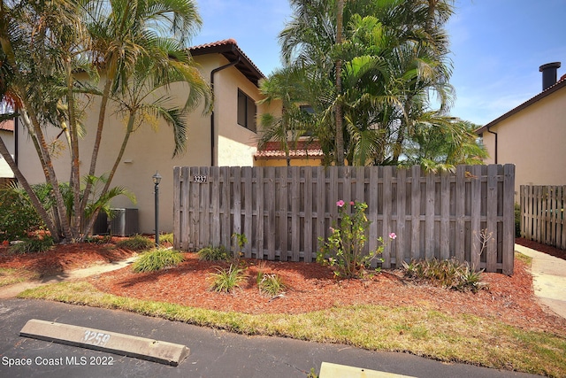 view of property exterior with cooling unit