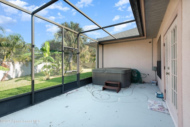 view of sunroom