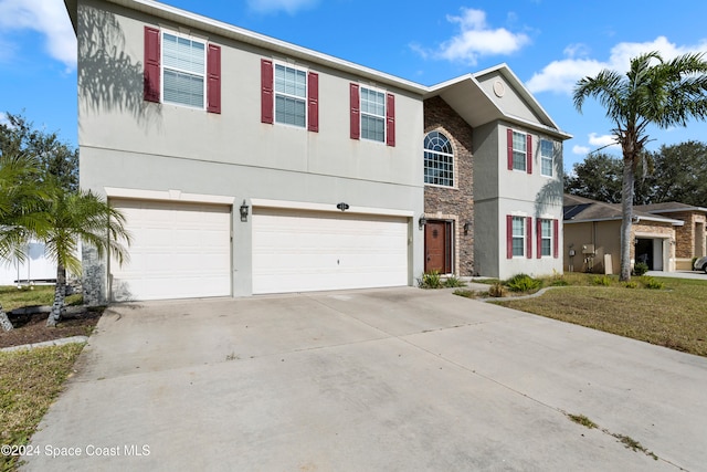 view of front of house featuring a garage