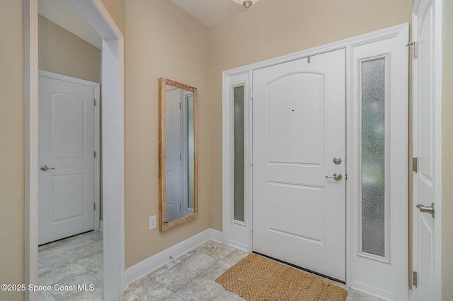 entryway with baseboards