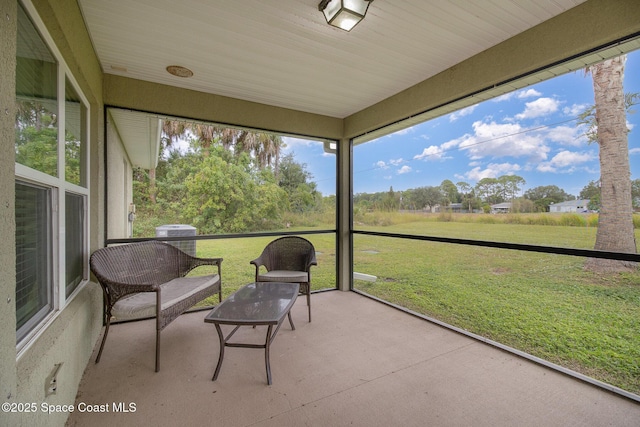 view of sunroom