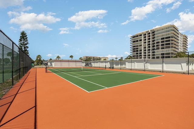 view of tennis court with basketball court