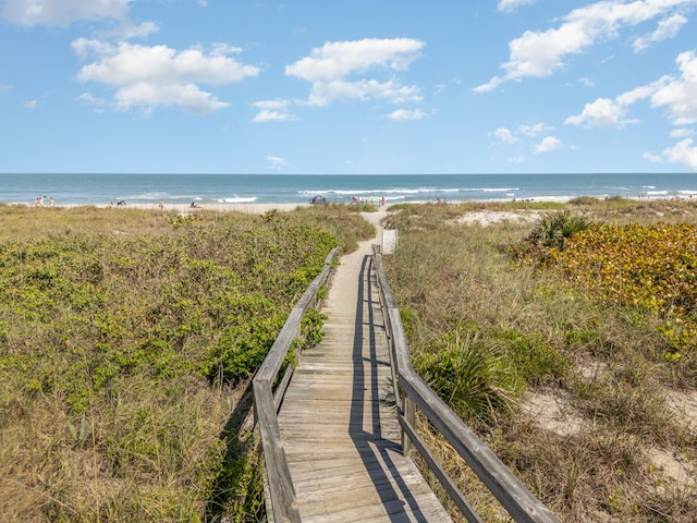 water view featuring a beach view