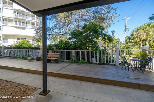 view of wooden deck