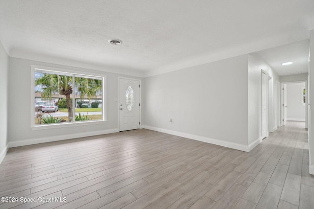 empty room featuring light wood-type flooring