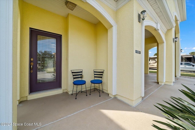 view of doorway to property