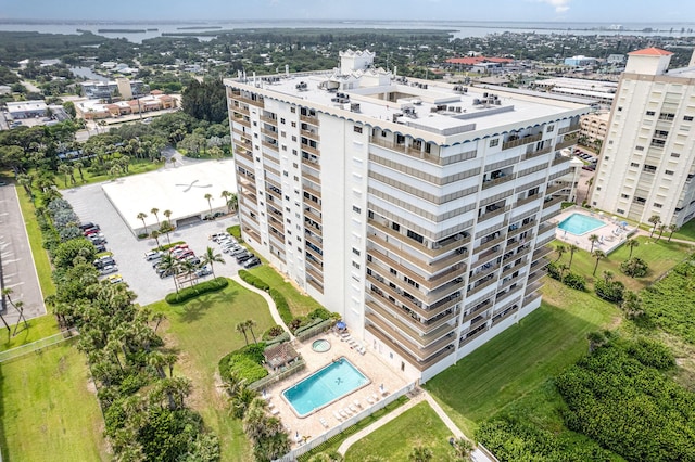 750 N Atlantic Ave Unit 508, Cocoa Beach, FL 32931 - aerial view of a pool area