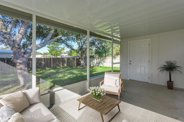 view of sunroom