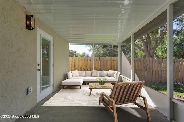 view of sunroom