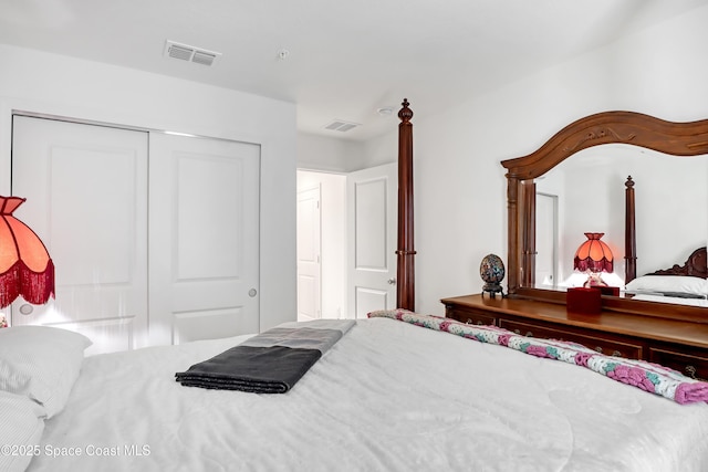 bedroom with a closet