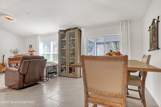 view of tiled dining room