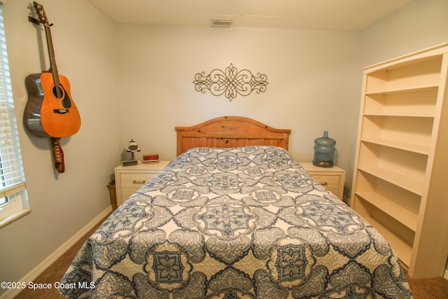 bedroom with carpet