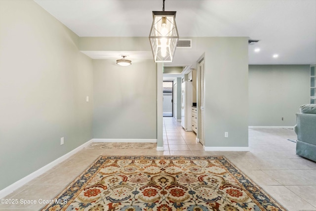 view of tiled dining room