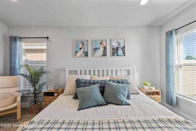 view of carpeted bedroom