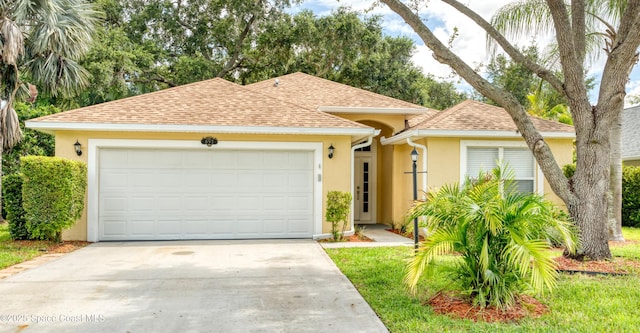 view of front facade with a garage