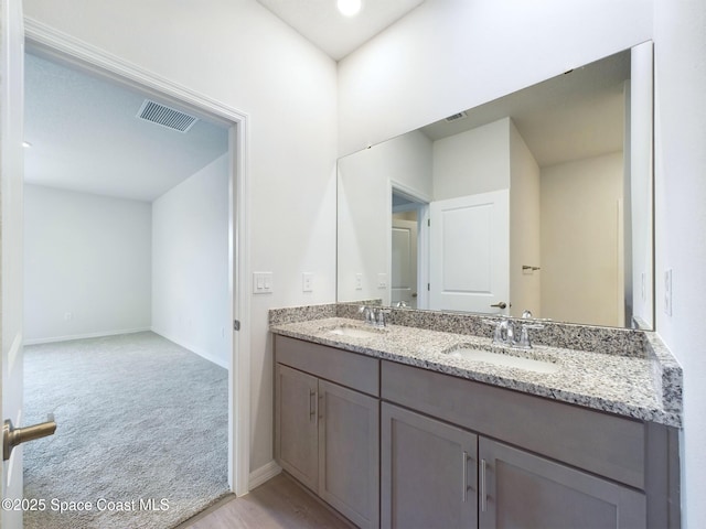 bathroom featuring vanity