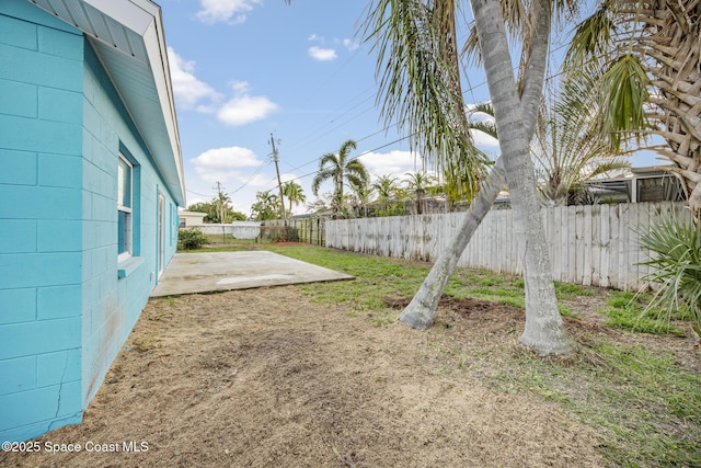 view of yard with a patio