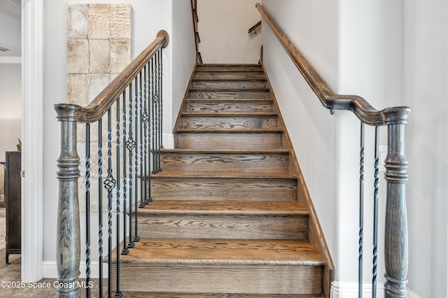 stairway with ornamental molding