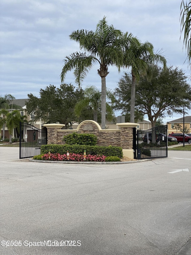 view of community sign