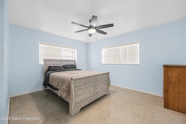 bedroom with ceiling fan