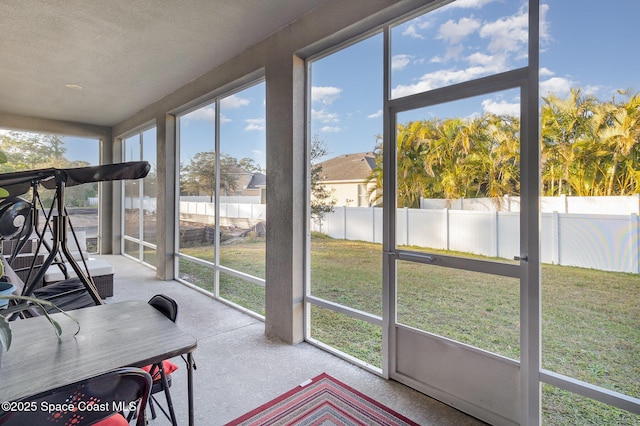 view of sunroom / solarium