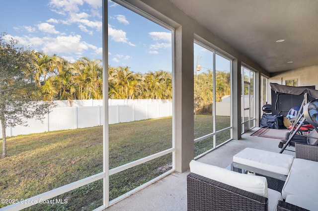 view of sunroom / solarium