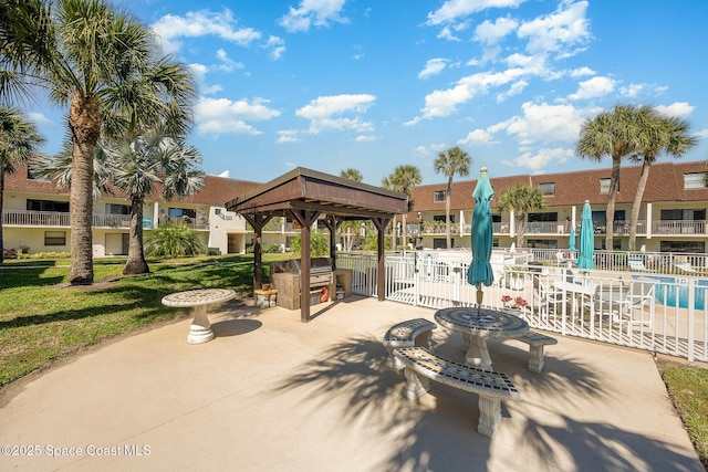 surrounding community with a gazebo