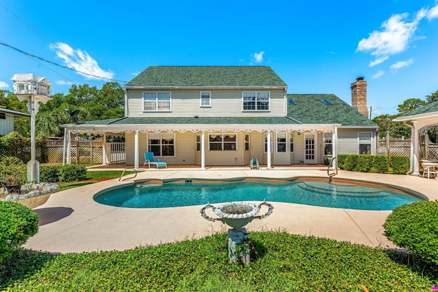 view of pool featuring a patio area