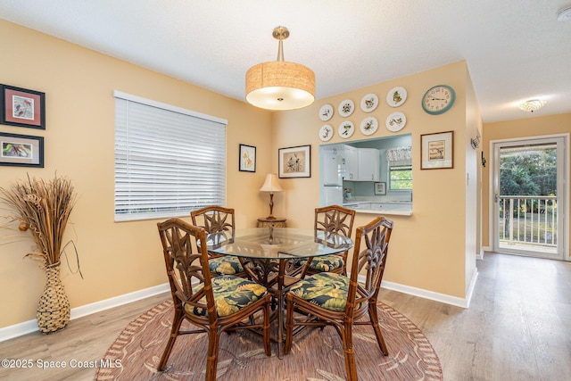 dining room featuring light hardwood / wood-style flooring