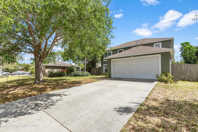 view of front of home featuring a garage