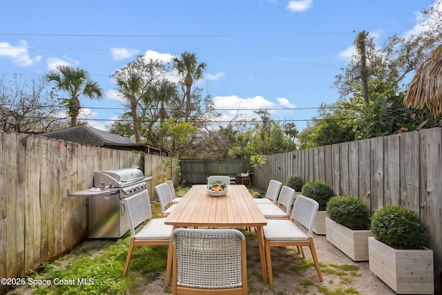 view of patio / terrace featuring area for grilling