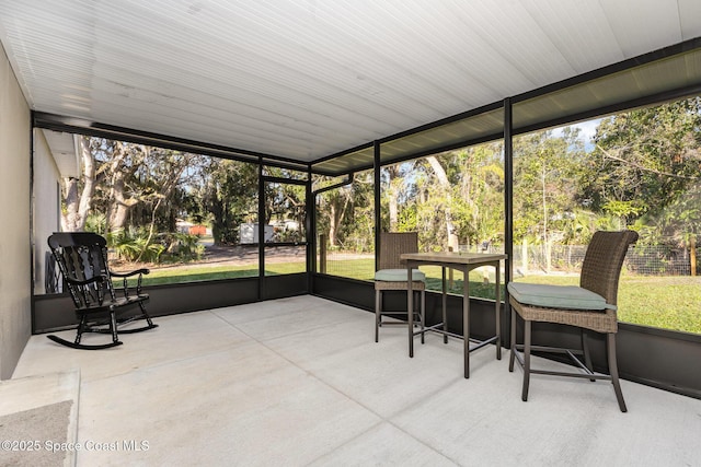 view of sunroom