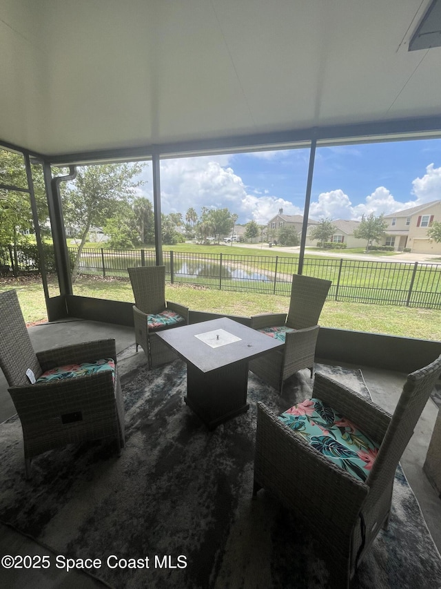 sunroom with a healthy amount of sunlight