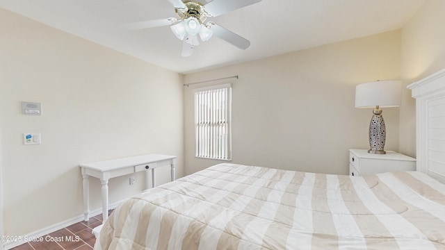 bedroom with ceiling fan